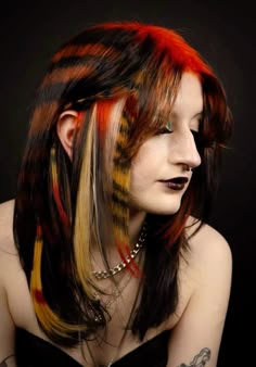 Grunge Haircuts Long, Zigzag Hairstyles, Bridal Party Hairstyles, Braids Dreads, Hair Patterns, Ethnic Hairstyles, Pretty Hair Color, Funky Hairstyles