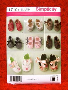 a book with pictures of baby shoes on it