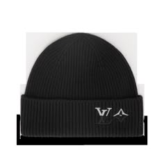 LOUIS VUITTON® - Lv Dual Beanie - Black Louis Vuitton Street Style, Designer Beanie Hats, Cool Beanies, Popular Clothing Brands, Apparel Design Inspiration, Designer Beanies, Knit Hats, Cool Outfits For Men, Louis Vuitton Official