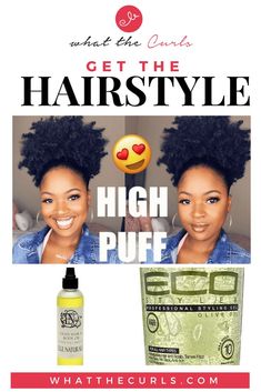 HOW TO GET A PERFECT PUFF ON THICK NATURAL HAIR | (TYPE 4A,4B,4C) - What The Curls Hairstyles Afro, Braids Natural, Thick Natural Hair, Best Natural Hair Products, Afro Natural, Hairstyles Natural, Natural Hair Tutorials, Hairstyles Videos, 4c Natural