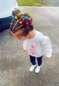 Easy Toddler Hairstyles, Cute Toddler Hairstyles, Easy Little Girl Hairstyles, Girly Hairstyles, Girl Hair Dos, Hairstyles Girl, Lil Girl Hairstyles, Kid Hairstyles, Girl Hair Styles