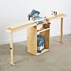 Portable Miter Saw Stand, Miter Saw Stand, Woodwork Tools, Advanced Woodworking Plans, Wood Magazine, Learn Woodworking