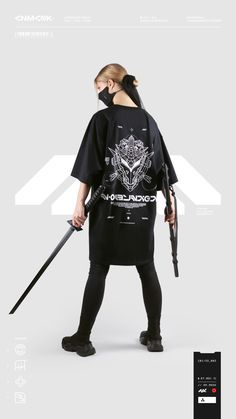 Techwear Tops With Graphic Design For Streetwear, Teach Wear, Hoodie Hijab, Cyberpunk Shirt, Relaxed Fit Techwear T-shirt With Graphic Print, Techwear Crew Neck T-shirt With Graphic Print, Cyberpunk Black T-shirt For Streetwear, Techwear Graphic Print T-shirt, Techwear Fashion