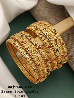 Bangle Set, Bangles, Brass, Gold