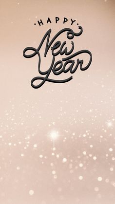 a happy new year greeting card with the words'happy new year'written in cursive writing