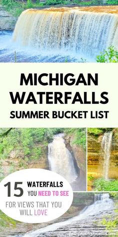 the michigan waterfalls summer bucket list is featured in this post - it - yourself guide