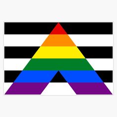 a rainbow triangle with black and white stripes