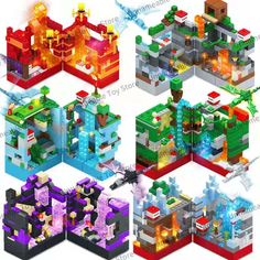 four different types of lego blocks