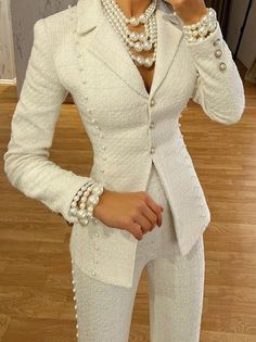 Plain Autumn Elegant Polyester Heavyweight No Elasticity Daily Mid Waist Regular Blazers for Women Textured Coat, Elegant Jacket, Video Tiktok, Types Of Coats, Textured Jacket, Pantsuits For Women, Photography Lifestyle, Classy Casual Outfits, Fashion Mistakes