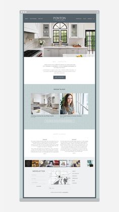 an image of a website design for a kitchen and bath remodeling company