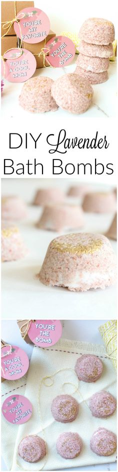 DIY Lavender Bath Bomb! If you are looking for the perfect mother's day gift, these DIY Bath Bombs are perfect. They smell delicious and any Mom will love them! Diy Bridal Shower Gifts, Bath Gifts, Diy Gifts For Mothers, Youre The Bomb, Diy Mother's Day Crafts, Trendy Diy, Lavender Bath