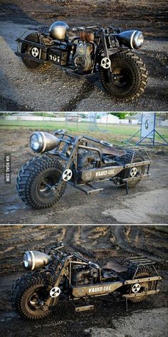 four different views of an off road vehicle