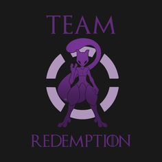 the logo for team redemption, with an image of a woman in purple