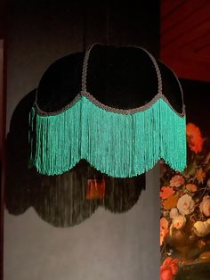 * Handmade item * Ready to order of black shade with green fringing in the picture the other color options are made to order  * Worldwide shipment from Turkey  You may also visit the link for more Jade products  https://www.etsy.com/shop/JadelifeandstyleShop?load_webview=1&bid=neznwj95zsAKjy0g27GLzofpfOjA Item Details Vintage-style model, which has a stunning design in shape and  combines high quality fabric with custom design fringing, which will provide a very nice touch and color to your inte Unique Lamp Shades, Victorian Lampshades, Hanging Ceiling Lamps, Lampshade Designs, Lace Braid, Pendant Light Shades, Pendant Ceiling Lamp, Art Lamp, Ceiling Lamps