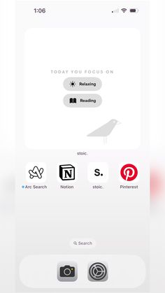 an iphone screen with the text today you focus on, and several different types of icons