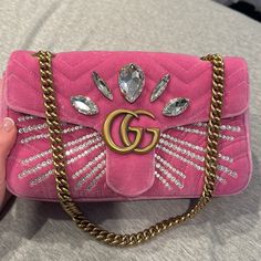 New With Dust Bag See Photos Some Defects Gg Marmont Small Shoulder Bag, Gucci Gg Marmont Matelasse, Gucci Mini, Gucci Crossbody, Gucci Gg Marmont, Gucci Shoulder Bag, Gg Marmont, Designer Shoulder Bags, Gucci Handbags