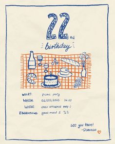 a handwritten birthday card for someone's 21st birthday, with the number two on it