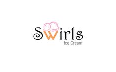 the logo for swirls ice cream, which is designed to look like an elephant