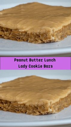 peanut butter lunch lady cookie bars on a plate