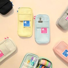 "Pencil Case 8 Colors 🌈 This cute little pen pouch is great to keep small things in like pens, stationeries, chargers, bobby pins, hair ties, makeups, and more! Detail * Comes in 8 colors: Ivory, Yellow, Light Blue, Blue, Pink, Emerald, Gray & Black * Size: 95 x 210 x55mm * Material: Cotton, nylon * 2 inner pockets 🐻 Matching 11\" iPad Case: https://www.etsy.com/listing/1314244248" Rectangular School Pouch With Pen Holders, Trendy Rectangular Pencil Case With Pen Slots, Back To School Pencil Case With Zipper, Back To School Cosmetic Bag With Zipper, Cute School Pouch With Pen Holders, Back To School Pouch With Pen Slots, Trendy Stationery With Pen Slots For Personal Use, Trendy School Pouch With Pen Holders, Portable Pouch Pencil Case For Personal Use