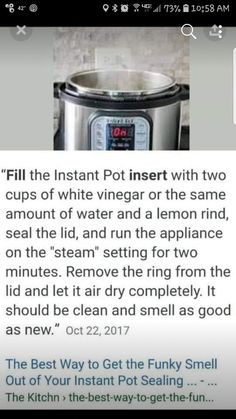 an app showing the instructions for how to make instant pot roast