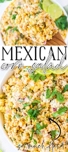 mexican corn salad Corn Cotija Salad, Elotes Corn Salad, Elote Corn Salad Recipe, Corn Elote Salad, Elotes Salad, Food With Corn, Elote Salad Recipe, Elote Corn Salad, Easy Mexican Corn