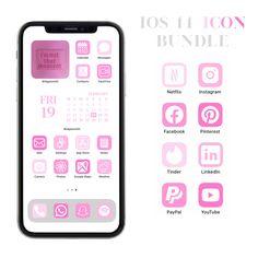 an iphone with icons on it and the text, icon bundle for your iphone's app