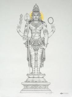 Murugan Art Sketch, Divyakala Art, Devotional Tattoo, Relief Drawing, Gods Artwork, God Drawing, Sculpture Drawing, Compass Art, Temple Drawing