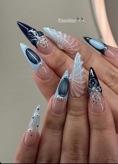 Her Nails, Vacation Nails, Unique Acrylic Nails, White Nail, Diy Nail Art, Nailed It