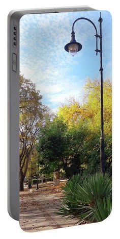 Autumn in Varna Portable Battery Charger Lamp Post