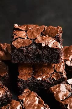 Fudgy Brownies Brownies With Chocolate Syrup, Brownie Recipes Fudgy, Thick Fudgy Brownies, Freezer Stocking, Easy Fudgy Brownies, Ganache Brownies, Best Fudgy Brownie Recipe, Small Batch Brownies, Cocoa Powder Brownies