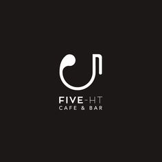 the logo for five - h cafe and bar, which is designed to look like an oval