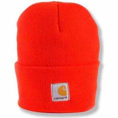 Carhartt Youth Acrylic Watch Hat Beanie Kids Beanies, Tractor Supplies, Tractor Supply, Hat Beanie, Woven Label, Cold Weather Accessories, Folded Up, Neon Orange, Campfire