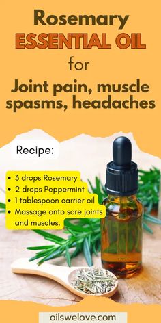 Pain Relief Essential Oils, Massage Oil Blends, Recipes To Try At Home, Homemade Essential Oils, Rosemary Essential Oil