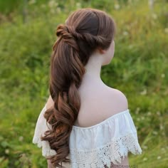 Medieval Hairstyles, Curled Ponytail, Prom Hairstyles For Long Hair, Fantasy Hair, Hair Dos, Hair Designs, Ponytail Hairstyles, Prom Hair, Pretty Hairstyles