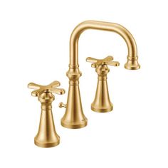 two handle bathroom faucet with brass finish