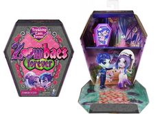 two little pony toys are shown in the box and one is purple with white hair