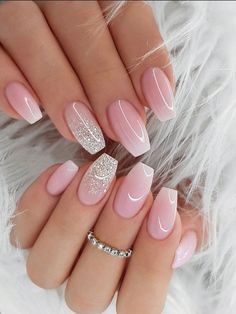 Multicolor  Collar    Color Nails Embellished   Nail,Hand & Foot Care Maternity Shoot Nail Ideas, Baby Girl Shower Nails, Nails For Baby Shower Girl, Girl Baby Shower Nails, Baby Pink Nail Designs, Baby Shower Nails Girl, Birth Nails, Shower Nails, Nails 2025