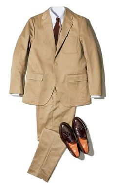 Beige Suit, Blazer Outfits Men, Waxed Cotton Jacket, Beige Suits, Ivy League Style, Smart Casual Men, Mens Fashion Classic