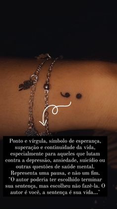 a woman's arm with two bracelets on it and the words in spanish