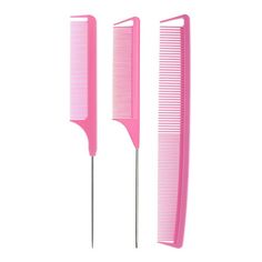 100% brand new and high quality Features: The pointed handle of the tail is applied for dividing the hairline and curling hair. It helps you take care of the styling quickly and efficiently. The sleek body of the bottom makes the touch of the head more comfortable and enjoy the fun of hair dyeing. Multi functions, one comb has multiple uses to meet various needs. Practical: for parting, combing, sectioning, coloring, separating, styling your hair and more. Comes with 3 pieces parting combs for b Parting Comb, Curling Hair, Rat Tail Comb, Static Hair, Tail Comb, Rat Tail, Comb Set, Tools For Women, Hair Supplies