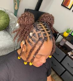 Christmas Locs Hairstyles, Loc Styles For The Beach, Black Locs Hairstyles, Little Black Girls Loc Styles, Short Locs Retwist Styles, Styles For Dreads For Women, Simple Loc Styles Short, Starter Locs Styles Two Strand Twists, Barrel Twist Locs Women Short Hair