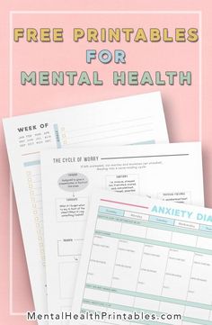 three free printables for mental health