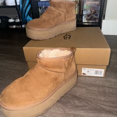 Ugg Platform Ultra Mini Chestnut Size 8. Lightly Worn. Still Have The Box! Brown Uggs, Ugg Platform, Shoes Ugg, Character Building, Ugg Shoes, Womens Uggs, Chestnut, Women Shoes, Building