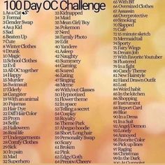 the 100 day o'challenge is shown in this poster