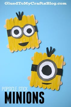 popsicle stick minion craft for kids to make