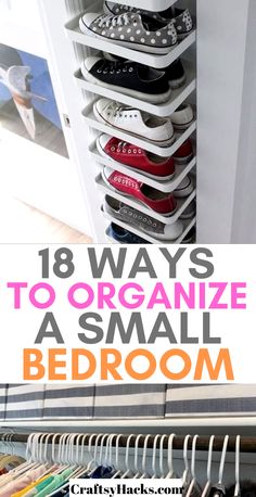 Organize A Small Bedroom, Organized Bedroom, Organization Hacks Bedroom, Small Room Organization, Storage Hacks Diy, Small Bedroom Organization, Room Organization Bedroom, Diy Organizer, Decor Eclectic