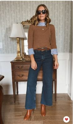 Classic Fashion Looks, Trendy Outfit Ideas, Classic Style Outfits, Fall Outfit Ideas, Brown Outfit, Trendy Outfit, Fashion Victim, Trendy Fall, Casual Work Outfits