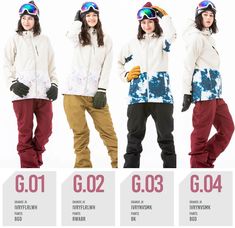 Women's Japan Secret Garden Grande Series Winter Snowboard Suits | Snowverb