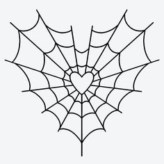 a spider web with a heart on it